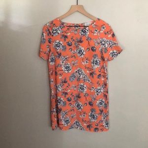 Black Bead Orange & Navy Mini Dress. Size Small.